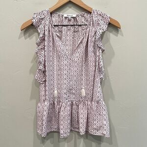 Madewell Silk Lily Ruffle Top - Size: XS